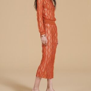 Zara Orange Sheer Set